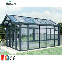 Villa préfabriquée moderne extensible, autoportante, isolée, avec toit en verre plat, pour véranda, terrasse, patio, ou comme véranda solaire, pour la vente en gros