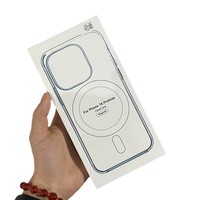 Étui de téléphone portable magnétique antichoc multicolores pour 17/16 Pro/16e, coque rigide transparente en acrylique pleine couverture