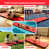 Tapis de gymnastique gonflable portable en Drop Stitch pour la gymnastique sur piste d'air, la tumbling et l'entraînement à domicile (vente en gros)