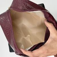 Sac de toilette imperméable en PU à motif crocodile pour femmes, pochette de rangement pour cosmétiques, sac de voyage pour maquillage