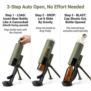 Mortar Bottle Cap Launcher Beer Opener <b>Portable</b> <b>Bar</b> Party Game Gift - Product Image 5