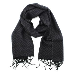 Azul oscuro Beige estilo largo invierno cálido Cachemira sensación Unisex venta al por mayor personalizado tejido suave lana acrílico tejido cepillado bufanda - Product Image 1