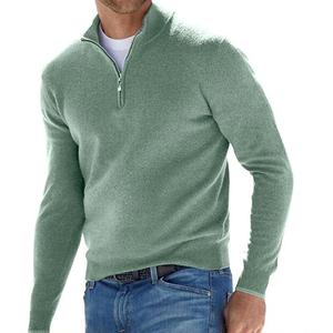 Nuovo maglione Pullover <span class=keywords><strong>con</strong></span> Zip 1/4 Retros maglioncino Premium mezza dolcevita <span class=keywords><strong>felpa</strong></span> <span class=keywords><strong>con</strong></span> <span class=keywords><strong>cappuccio</strong></span> <span class=keywords><strong>Polo</strong></span> sottile in tinta unita - Product Image 3