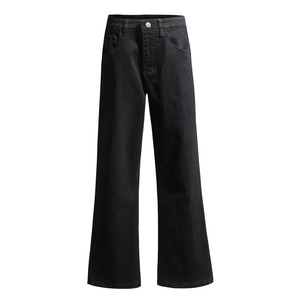 Venta directa de fábrica Hip Hop Streetwear Flare Jeans Pantalones Boyfriend Vintage Casual <span class=keywords><strong>Skinny</strong></span> Mens <span class=keywords><strong>Denim</strong></span> para hombres Negro Mid - Product Image 5