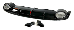 Accessori RS7 labbro paraurti posteriore nero lucido con LED per Audi <span class=keywords><strong>A7</strong></span> sline sportback 2013 <span class=keywords><strong>2017</strong></span> - Product Image 3