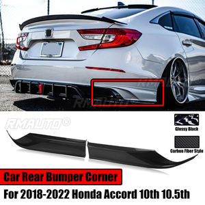 A Pair <b>for</b> Honda Accord 10th 10.5th 2018-2022 <b>Car</b> Rear Bumper Side Splitter Lower <b>Diffuser</b> Lip Spoiler Canard Guard Corner Trim - Product Image 1