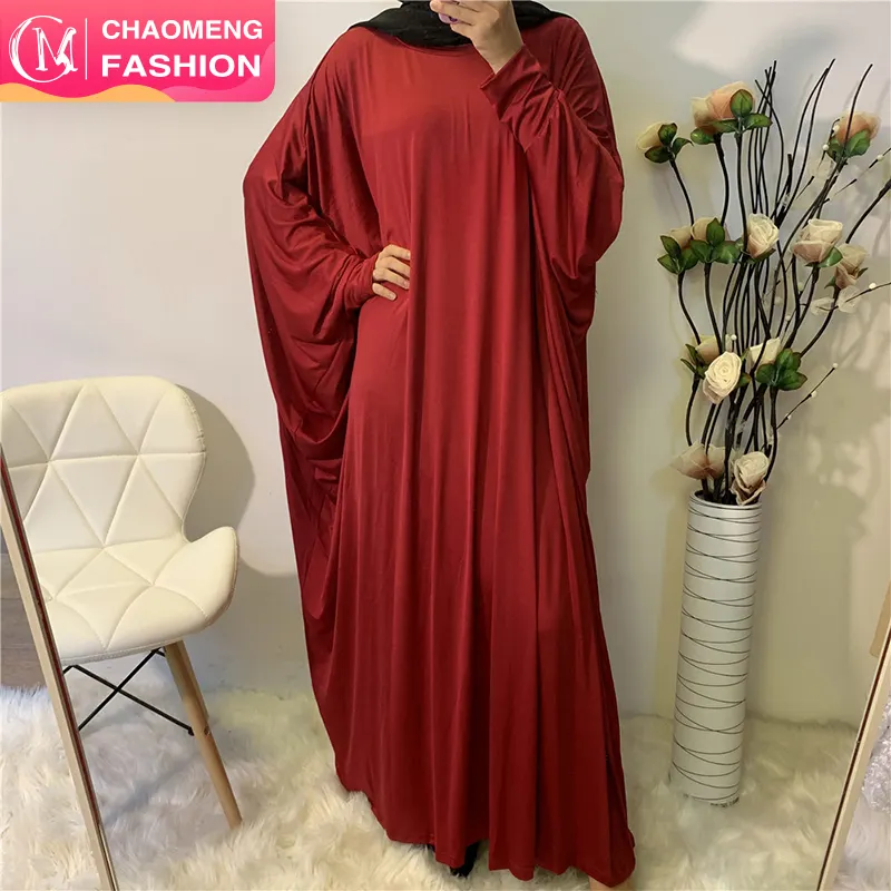 6210#arabic free size clothing plain abaya dubai jalabiya for women