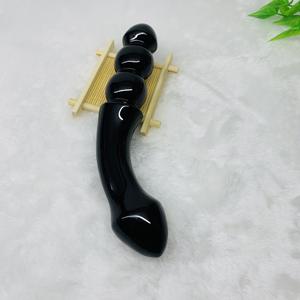 Siyah Obsidyen Kristal Dildo Değnek Masaj Aleti Anal Boncuk Yoni Değnek Siyah Obsidyen Enerji Şifa Değneği Kadınlar için Meditasyon ve Rahatlama - Product Image 3