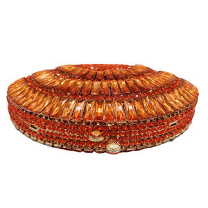 Luxury Evening Cocktail Handbags Fan Shaped Rhinestone Diamond Clutch Prom Banquets Evening Purse - Product Image 4