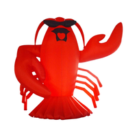 Publicité attrayante gonflable écrevisses crevettes danseur d'air homard Animal marin gonflable ciel danseur agitant main Tube homme