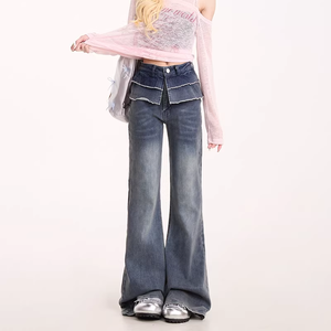 Vente en gros d'inventaire de <span class=keywords><strong>jeans</strong></span> pour femmes neufs, ajustés, de haute qualité, à bas prix, modèles variés, expédition aléatoire - Product Image 3