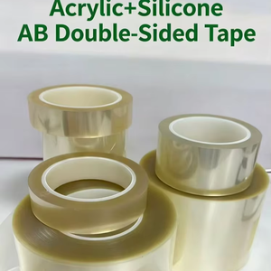 Ruban adhésif double face AB, silicone vers <span class=keywords><strong>film</strong></span> acrylique PET, transparent, haute température - Product Image 1