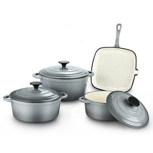 Juegos de Ollas de Cocina Esmaltadas Personalizadas Más Vendidos, Juegos de Utensilios de Cocina de Hierro Fundido Esmaltado Antiadherentes - Product Image 2