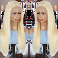 Perruque Lace Front Blonde de 30 Pouces en Cheveux Humains, Perruque Sans Colle HD 13x4 en Cheveux Indiens Bruts, Fournisseur en Gros de Perruques 100% Cheveux Humains Blonds