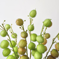 Nieuwe Aanwinsten Kunstmatige Real Touch Evergreen Halloween Thanksgiving Kerst Groene Club Fruit Bloem Ballon Plant Tak Zacht