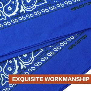 Pañuelos Étnicos Personalizados con Logotipo, 100% Algodón, Pañuelos para la Cabeza y Pañuelos Vaqueros - Unisex, Multiusos, Estilo Europeo y Americano para Adultos - Product Image 3