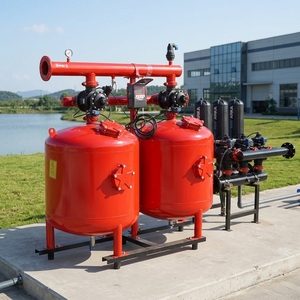 자동 역세척 자가세척 탄소<span class=keywords><strong>강</strong></span> 모래 필터 50m3/h 유량 <span class=keywords><strong>강</strong></span>물 처리 관개 수경재배 PLC - Product Image 1