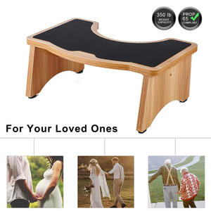 Tabouret de toilette accroupi portable en bambou contemporain escabeau de salle de bain pliable en bois avec pieds antidérapants pour hôtels - Product Image 3