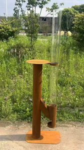 Poêle à granulés de bois de la marque Manufacturer, type fusée, avec tube de cheminée, colonne de flamme torche, pour chauffage de terrasse, compatible SafeWood - Product Image 5