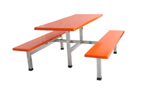 Prix d'usine, vente en gros, tables et chaises de salle à manger modernes pour restaurants, cantines scolaires, bois et acier inoxydable
