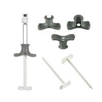 Seringue préremplie de 1 ml avec embout Luer Lock, piston rose et butée de sécurité pour flacons en verre d'acide hyaluronique