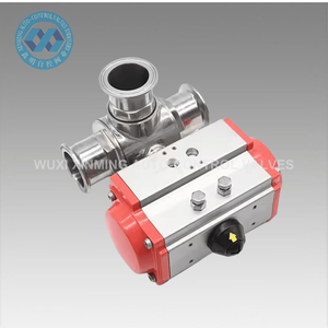 Válvula de Bola Inteligente de 3 Vías de Acero Inoxidable con Control Neumático para Agua, Personalizable OEM DN25-DN900, Personalización OEM - Product Image 4