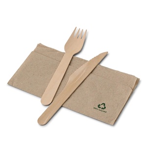 Serviettes en papier légères 32x32cm, 1 pli, pliage 1/8, non blanchies, jetables, écologiques - Product Image 5