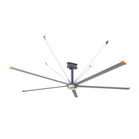 Ventilateur de plafond industriel HVLS à grand volume d'air 220-240V 10 pieds avec moteur PMSM et pales en alliage d'aluminium pour entrepôt