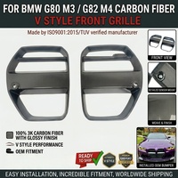 Grille de pare-chocs avant en fibre de carbone style Vor pour BMW G80 M3 G82 M4 2021+