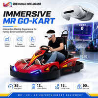 Máquina de Juego Interactiva de Habilidad, PC de Metal, Realidad Virtual, Go Kart Interior para Canje de Premios en Centros Comerciales y Parques de Aventuras
