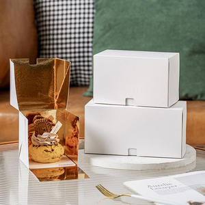 Boîte intérieure carrée estampage or coupée en morceaux Boîte d'emballage pour dessert dim sum Boîte à emporter personnalisée pour <span class=keywords><strong>mousse</strong></span>, pâtisserie, gâteau - Product Image 3