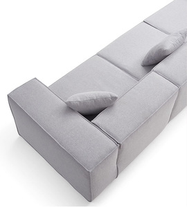 Canapé de salon de haute qualité, design simple, <span class=keywords><strong>gris</strong></span>, modulaire et compressible - Product Image 4