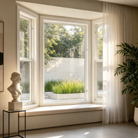 Ventana de Aluminio con Marco Negro de Producción Propia HUACAI, Triple Acristalamiento, Eficiente Energéticamente, para el Hogar