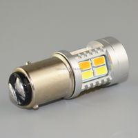Pièces et accessoires automobiles Ampoule LED de voiture bicolore 12V blanc/jaune pour rétrofit/amélioration Bay15d 1157 20LED 20SMD 5630 Switchback