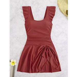 مخصص قطعة واحدة ملابس السباحة للنساء التحكم في البطن فساتين السباحة تنورة محتشمة ثوب السباحة - Product Image 5