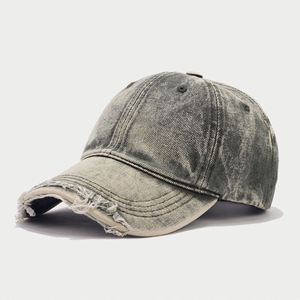 Korean Brand Fashion Hole Soft Distressed Dad <b>Hats</b> Custom Female Art Retro Washed Baseball Dad Distressed <b>Hat</b> Men - Product Image 5