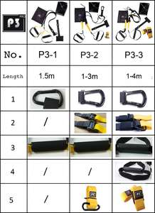 Anpassbare Verstellbare P3-<span class=keywords><strong>TRX</strong></span> <span class=keywords><strong>Suspension</strong></span>-Trainingsgurte Set für Heimfitness Workout <span class=keywords><strong>Suspension</strong></span>-Trainer - Product Image 6