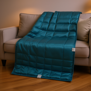 Manta Acolchada de Algodón y Poliéster, Ligera, Rectangular, para Uso Doméstico, para las Cuatro Estaciones, con Ribete de Satén - Product Image 2