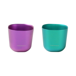 Titanium Sake Shot <b>Set</b> 2 Pack 26ml Shot <b>Cup</b> <b>Set</b> For Liquor Tasting Kit Lightweight Reusable Portable Barware - Product Image 5