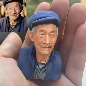 Figurine de personnage de simulation <span class=keywords><strong>3D</strong></span> Sculpture Impression <span class=keywords><strong>3D</strong></span> Commémoration et Souvenir Famille/ami Sculpt Figures Modèle Figurine - Product Image 1