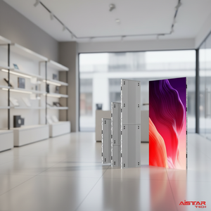 Écran LED fixe d'intérieur Aistartech série Veteran pour magasin de détail, publicité en métro, taux de rafraîchissement élevé 3840 Hz, face avant - Product Image 1