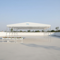 Abri de stockage en PVC avec structure en acier robuste, grande tente mobile rétractable pour atelier et entrepôt extérieur