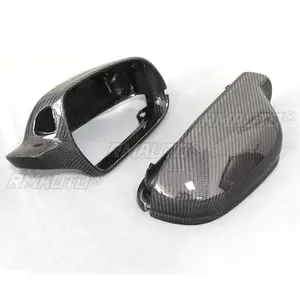 Cubierta de Espejo Retrovisor Lateral de Fibra de Carbono Real para Audi A4 B8 A4 B8.5 Sin/Con Lane Assist 2010-2016 - Product Image 4