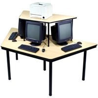 Meubles de bureau scolaires en bois durables et écologiques, design ergonomique, bureau d'ordinateur double pour étudiants