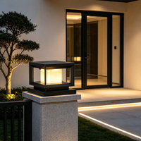 Lampes à pilier solaires LED de style européen, IP65, étanches, lampes de colonne extérieures, matériau PC