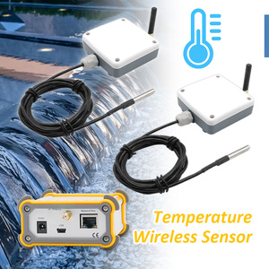 พร้อมระบบตรวจสอบดิจิทัลตลอด 24 ชั่วโมงสำหรับการใช้งานในอุตสาหกรรม เครื่องบันทึกข้อมูลการเตือนภัยมิเตอร์ 2 ชุด เซ็นเซอร์วัดอุณหภูมิแบบไร้สาย LoRa - Product Image 1