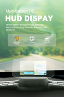 HUD GPS Universal Terlaris Layar LCD 1,45 Inci Tampilan Malam Hari Jam Kecepatan CarPlay Android Auto