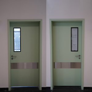 Porte battante en acier pour écoles, design minimaliste, finition durable et antibactérienne, pour salles de classe, bibliothèques et bureaux. - Product Image 2