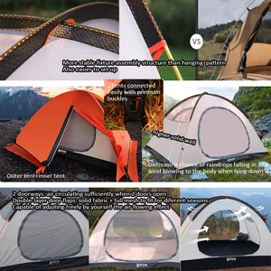 Siêu nhẹ 2 người Backpacking lều 4 mùa không thấm nước hai lớp thời tiết lạnh cắm trại lều cho du lịch đi bộ đường dài leo núi - Product Image 5