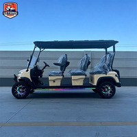 Voiturette de golf 6 places tout-terrain surélevée, couleur personnalisée pour usage touristique